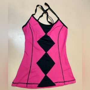 (M) Pink/Black Bloch Dance Tank Top